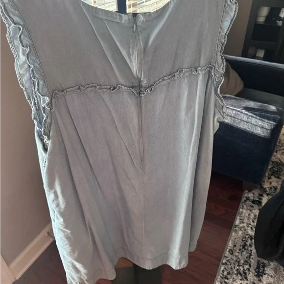 Lane Bryant Plus Size Chambray Sleeveless Sheath Dress- Size 26W - Picture 7 of 9